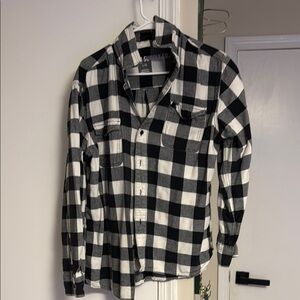 Black and White Checkered Men's Shirt